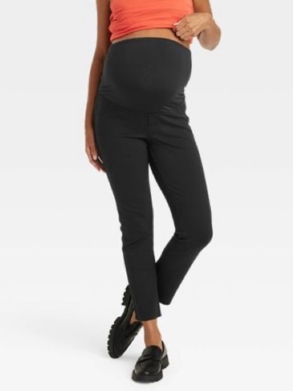 Ingrid & Isabel Maternity Black Over Belly Ponte Skinny Maternity Pants